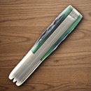 Rough Ryder Bluegill Barlow Pocket Knife Stainless Steel Blades Blue/Green Bone Handle.