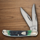 Rough Ryder Bluegill Copperhead Pocket Knife Stainless Steel Blades Blue/Green Bone Handle.