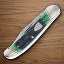 Rough Ryder Bluegill Copperhead Pocket Knife Stainless Steel Blades Blue/Green Bone Handle.