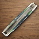 Rough Ryder Bluegill Copperhead Pocket Knife Stainless Steel Blades Blue/Green Bone Handle.