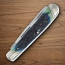 Rough Ryder Bluegill Trapper Pocket Knife Stainless Steel Blades Blue/Green Bone Handle.