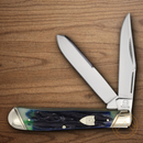 Rough Ryder Bluegill Trapper Pocket Knife Stainless Steel Blades Blue/Green Bone Handle.