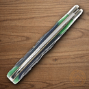 Rough Ryder Bluegill Hawkbill Folding Knife Stainless Steel Blade Blue/Green Bone Handle.