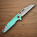 Rough Ryder Miami Fast Folding Knife 3.25" D2 Tool Steel Blade Teal Aluminum Handle.