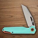 Rough Ryder Miami Fast Folding Knife 3.25" D2 Tool Steel Blade Teal Aluminum Handle.