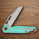 Rough Ryder Miami Fast Folding Knife 3.25" D2 Tool Steel Blade Teal Aluminum Handle.