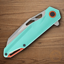 Rough Ryder Miami Fast Folding Knife 3.25" D2 Tool Steel Blade Teal Aluminum Handle.