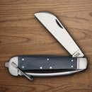 Rough Ryder Marlin Spike Folding Knife Stainless Steel Blade Denim Micarta Handle.