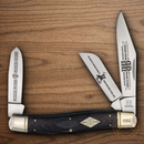 Rough Ryder 30th Anniversary Stockman Pocket Knife Stainless Steel Blades Black Pakkawood Handle.