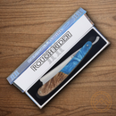 Rough Ryder Pandora Swirl Folding Knife 4.5" Stainless Steel Blades Blue Resin/Wood Handle.