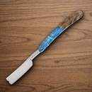 Rough Ryder Pandora Swirl Folding Knife 4.5" Stainless Steel Blades Blue Resin/Wood Handle.