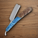 Rough Ryder Pandora Swirl Folding Knife 4.5" Stainless Steel Blades Blue Resin/Wood Handle.