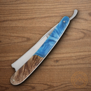Rough Ryder Pandora Swirl Folding Knife 4.5" Stainless Steel Blades Blue Resin/Wood Handle.