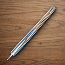 Rough Ryder Pandora Swirl Folding Knife 4.5" Stainless Steel Blades Blue Resin/Wood Handle.