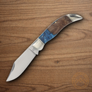 Rough Ryder Deer Slayer Pandora Swirl Folding Knife Stainless Steel Blade Blue Resin/Wood Handle.