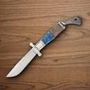 Rough Ryder Pandora Swirl Folding Knife 3.75 Stainless Steel Blade Blue Resin/Wood Handle.