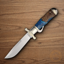 Rough Ryder Pandora Swirl Folding Knife 3.75 Stainless Steel Blade Blue Resin/Wood Handle.
