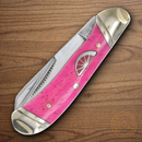 Rough Ryder Tiny Trapper Pocket Knife Stainless Steel Blades Pink Bone Handle