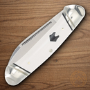 Rough Ryder Mini Canoe Pocket Knife Stainless Steel Blades White Micarta Handle