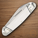 Rough Ryder Mini Canoe Pocket Knife Stainless Steel Blades White Micarta Handle