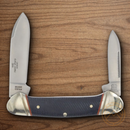 Rough Ryder Mini Canoe Pocket Knife Stainless Steel Blades Denim Micarta Handle