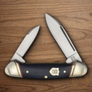 Rough Ryder Mini Canoe Pocket Knife Stainless Steel Blades Denim Micarta Handle