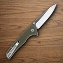Rough Ryder 1st Infantry Folding Knife 3.5" Stainless Steel Blade OD Green G10 Handle
