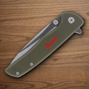 Rough Ryder 1st Infantry Folding Knife 3.5" Stainless Steel Blade OD Green G10 Handle
