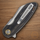Rough Ryder Bullfrog Folding Knife 2.75" Stainless Steel Blade Black Pakkawood Handle