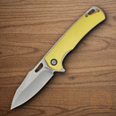 Rough Ryder Linerlock Folding Knife 3" Stainless Steel Blade Amber Acrylic Handle