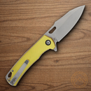 Rough Ryder Linerlock Folding Knife 3" Stainless Steel Blade Amber Acrylic Handle