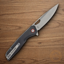 Rough Ryder Linerlock Folding Knife 3.5" Stainless Steel Blade Black G10 Handle