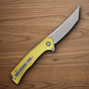 Rough Ryder Linerlock Folding Knife 3.75" Stainless Steel Blade Amber Acrylic Handle