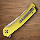 Rough Ryder Linerlock Folding Knife 3.75" Stainless Steel Blade Amber Acrylic Handle