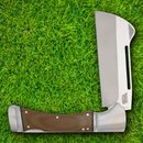 Rough Ryder Camp Side Folding Knife 3.88" Stainless Steel Blade Brown Micarta Handle