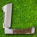 Rough Ryder Camp Side Folding Knife 3.88" Stainless Steel Blade Brown Micarta Handle