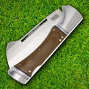 Rough Ryder Camp Side Folding Knife 3.88" Stainless Steel Blade Brown Micarta Handle