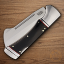 Rough Ryder Camp Side Folding Knife 3.88" Stainless Steel Blade Black Micarta Handle
