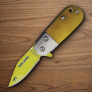 Rough Ryder Sour Lemon Folding Knife 1.38" Stainless Steel Blade Yellow Acrylic Handle