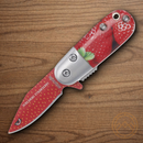 Rough Ryder Strawberry Folding Knife 1.38" Stainless Steel Blade Acrylic Handle
