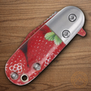 Rough Ryder Strawberry Folding Knife 1.38" Stainless Steel Blade Acrylic Handle