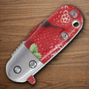 Rough Ryder Strawberry Folding Knife 1.38" Stainless Steel Blade Acrylic Handle