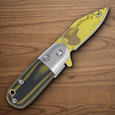 Rough Ryder Bad Nanner Folding Knife 1.38" Stainless Steel Blade Black/Yellow G10 Handle