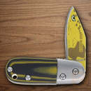 Rough Ryder Bad Nanner Folding Knife 1.38" Stainless Steel Blade Black/Yellow G10 Handle