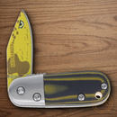 Rough Ryder Bad Nanner Folding Knife 1.38" Stainless Steel Blade Black/Yellow G10 Handle
