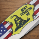 Rough Ryder Don't Tread Flag Folding Knife 3.75" Stainless Steel Blade Aluminum Handle