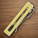 Rough Ryder Dont Tread On Me Folding Knife 1.63" Stainless Steel Blade Gold Aluminum Handle