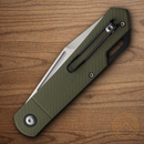 Rough Ryder Folding Knife 3.5" Stainless Steel Blade Green G10 Handle