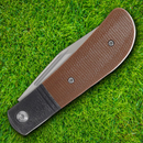Rough Ryder Folding Knife 2.75" Stainless Steel Blade Bronze Micarta Handle