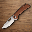 Rough Ryder Folding Knife 3.25" Stainless Steel Blade Brown Micarta Handle